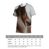 yanfind Adult Full Print T-shirts (men And Women) Snow Winter Dog Pet Cute Fur Wolf Portrait Outdoors Side
