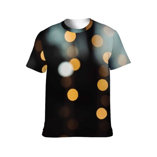 yanfind Adult Full Print T-shirts (men And Women) Blurred Blurry Bokeh Circles Defocused Illuminated Lights Round Sparkle Spheres