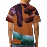 yanfind Adult Full Print T-shirts (men And Women) Art Colorful Contact Fingers Hands Multicolor Picture Touch Touching United Unity
