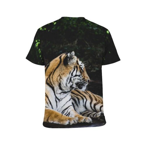 yanfind Adult Full Print T-shirts (men And Women) Fur Cat Wild Hunter Jungle Wildlife Angry Danger Staring Stripe