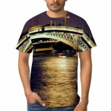 yanfind Adult Full Print Tshirts (men And Women) Arch Architecture Autumn Building City Cityscape Colorful Colours Dark Drawbridge Light