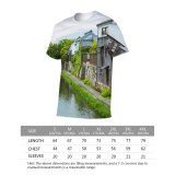 yanfind Adult Full Print T-shirts (men And Women) Architecture Area Attract Boat Calm Canal City Cityscape Cloudy Coast Destination District