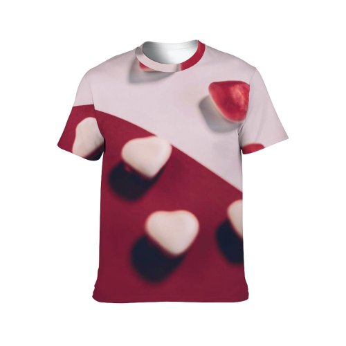 yanfind Adult Full Print T-shirts (men And Women) Arrangement Candy Celebrate Confectionery Congratulate Creative Cute Delicious Dessert Event February Festive