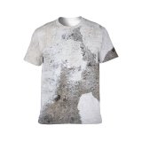 yanfind Adult Full Print Tshirts (men And Women) Texture Abandoned Abstract Built Ceiling Cement Concrete Construction Cracked Grey Grunge Repair