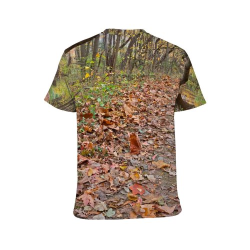 yanfind Adult Full Print Tshirts (men And Women) Fall Autumn Trail Hdr Path Pathway Way Grass Passage Passageway Tree Trees