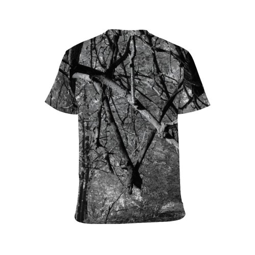 yanfind Adult Full Print T-shirts (men And Women) Autumn Branch Bw Countryside Daytime Fall Fallen Field Flora Foliage Forest Grass