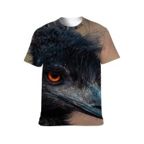 yanfind Adult Full Print T-shirts (men And Women) Bird Beak Face Portrait Outdoors Wildlife Ostrich Feather Neck Poultry Emu