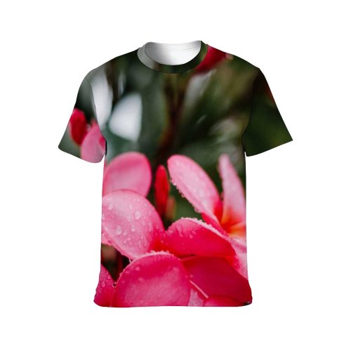 yanfind Adult Full Print T-shirts (men And Women) Summer Garden Park Leaf Flower Flora Growth Blooming Tropical Beautiful Delicate Petal