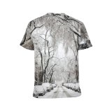 yanfind Adult Full Print T-shirts (men And Women) Blizzard Cars City Frost Road Season Snow Snowcapped Snowstorm Snowy Street Town