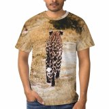 yanfind Adult Full Print T-shirts (men And Women) Cute Grass Park Tree Travel Portrait Cat Outdoors Wild Leopard Safari