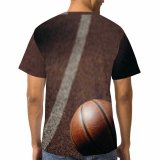 yanfind Adult Full Print T-shirts (men And Women) Ball Basketball Court Ground Nobody Sport Sports Sporty Still Streetball Texture