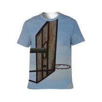yanfind Adult Full Print T-shirts (men And Women) Basketball Hoop Sky Sport