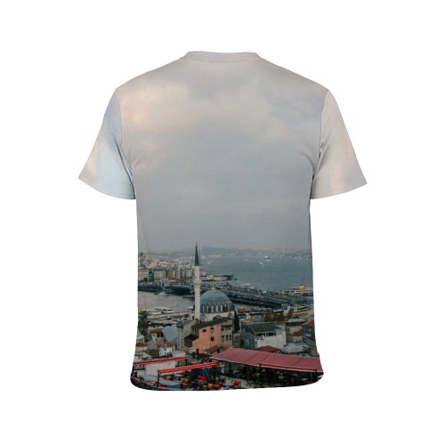 yanfind Adult Full Print T-shirts (men And Women) City Sunset Street Rooftop Roof Architecture Travel Church Outdoors Cathedral Urban