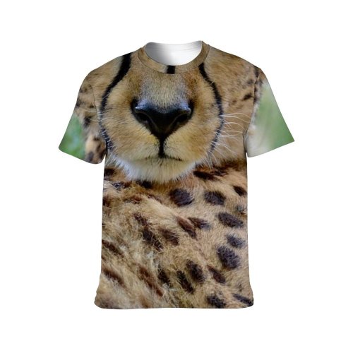 yanfind Adult Full Print T-shirts (men And Women) Big Fur Portrait Cat Wild Hunter Safari Wildlife Danger Staring