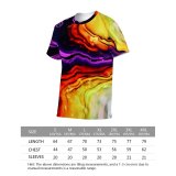 yanfind Adult Full Print T-shirts (men And Women) Art Wave Texture Abstract Motion Design Creativity Surreal Rainbow Motley