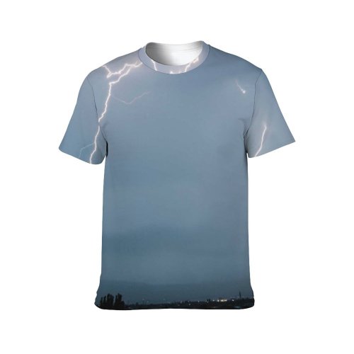 yanfind Adult Full Print T-shirts (men And Women) Light Dawn Landscape Storm Fog Mist Airplane Travel Calamity
