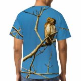 yanfind Adult Full Print T-shirts (men And Women) Snow Wood Flight Winter Eagle Sky Wild Hawk Biology Raptor