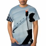 yanfind Adult Full Print T-shirts (men And Women) Build Builder Construction Worker Engineer Engineering Fire Silhouette Work