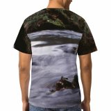yanfind Adult Full Print T-shirts (men And Women) Landscape Trees River Rocks Stone Smooth Flow Church
