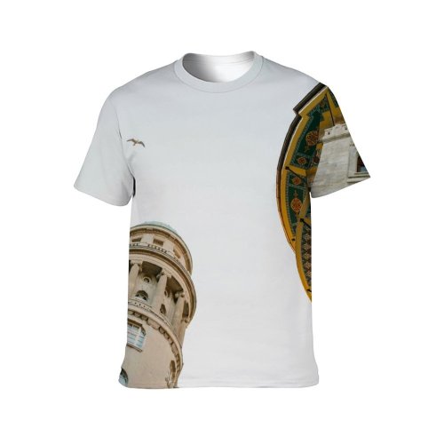 yanfind Adult Full Print T-shirts (men And Women) City Vacation Art Street Building Architecture Travel Church Outdoors Sight Cathedral