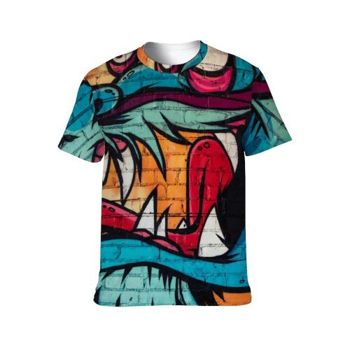 yanfind Adult Full Print T-shirts (men And Women) Art Wall Artistic Design Ghetto Mural Street Vandalism Visuals