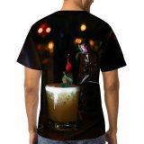 yanfind Adult Full Print T-shirts (men And Women) Coffee Bar Festival Party Cocktail Winter Glass Christmas Nightlife Candle Flame