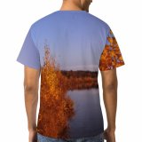 yanfind Adult Full Print T-shirts (men And Women) Landscape Trees Lake Sky Leaves