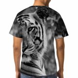 yanfind Adult Full Print T-shirts (men And Women) Big Portrait Cat Wild Jungle Safari Wildlife Angry Danger