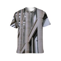yanfind Adult Full Print T-shirts (men And Women) Construction Office Outdoors Perspective Downtown Futuristic Expression Contemporary Glass Items
