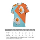 yanfind Adult Full Print T-shirts (men And Women) Healthy Dawn Meal Hot Breakfast Chicken Cooking Hard Frying Pan Nutrition Eggshell
