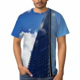 yanfind Adult Full Print T-shirts (men And Women) Architecture Building Clouds Design Futuristic Glass Items High Shot Perspective Reflections