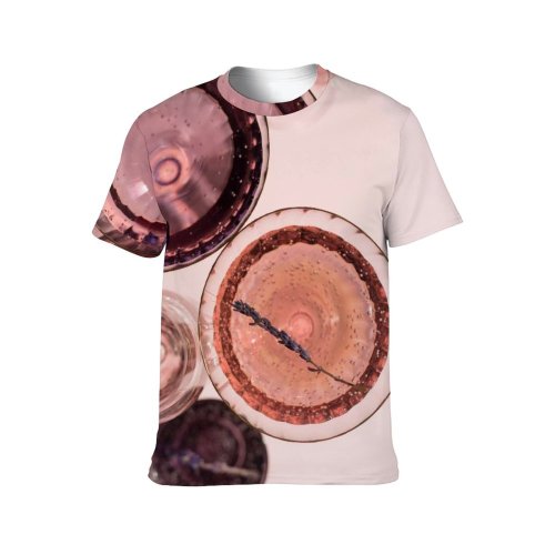 yanfind Adult Full Print T-shirts (men And Women) Summer Alcohol Bar Party Cocktail Glass Wine Fruit Drop Still Juice