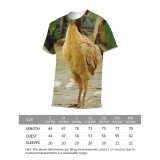yanfind Adult Full Print T-shirts (men And Women) Bird Farm Grass Chicken Beak Portrait Hen Outdoors Rural Wildlife Feather Poultry