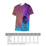 yanfind Adult Full Print T-shirts (men And Women) Art Texture Abstract Design Creativity Coloring Artistic Stripe Motley