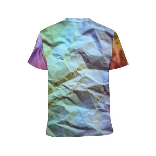 yanfind Adult Full Print T-shirts (men And Women) Art Abstract Design Shining Unique Artistic Rough Canvas Motley