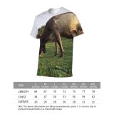 yanfind Adult Full Print T-shirts (men And Women) Field Agriculture Farm Grass Grassland Milk Bull Rural Farmland Pasture Cattle