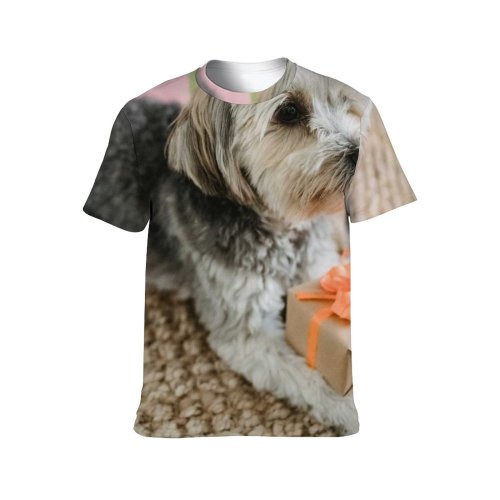 yanfind Adult Full Print T-shirts (men And Women) Alone Home Attention Attentive Box Calm Carpet Celebrate Charming Christmas