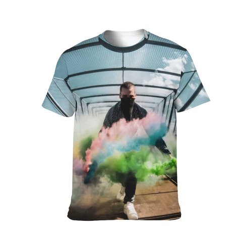 yanfind Adult Full Print T-shirts (men And Women) Light City Landscape Street Girl Technology Travel Window Flower Portrait Urban
