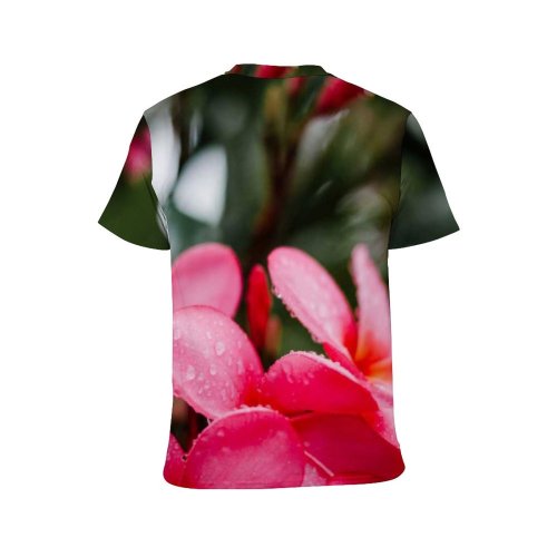 yanfind Adult Full Print T-shirts (men And Women) Summer Garden Park Leaf Flower Flora Growth Blooming Tropical Beautiful Delicate Petal