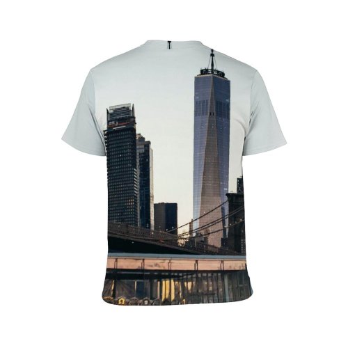 yanfind Adult Full Print T-shirts (men And Women) Arch Architecture Avenue Building Busy Center City Clear Cloudless Complex Construction
