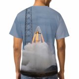 yanfind Adult Full Print T-shirts (men And Women) Clouds Energy Evening Sky Flames High Landscape Lights Outdoors Racket Space