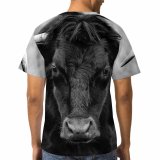 yanfind Adult Full Print T-shirts (men And Women) Calf Cattle Country Countryside Cow Eyelash Eyes Face Farmland Field Fur