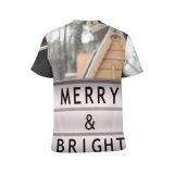 yanfind Adult Full Print T-shirts (men And Women) Celebrate Christmas Cone Coniferous Connection Creative Daylight December Decor Decoration Design Electric