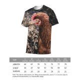 yanfind Adult Full Print T-shirts (men And Women) Beak Bird Farm Feather Hen Outdoors Poultry Rural