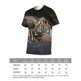 yanfind Adult Full Print T-shirts (men And Women) Fur Cat Hunter Jungle Wildlife Danger Cub Stripe Panthera
