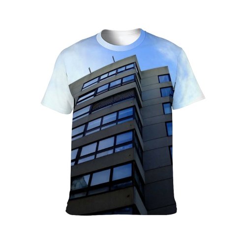 yanfind Adult Full Print T-shirts (men And Women) Architectural Design Architecture Building City Contemporary Downtown Facade Futuristic Glass Items
