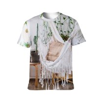 yanfind Adult Full Print T-shirts (men And Women) Home Balloons Cozy Decorated Design Festive Hammock Hanging Happy Birthday Interior Leisure