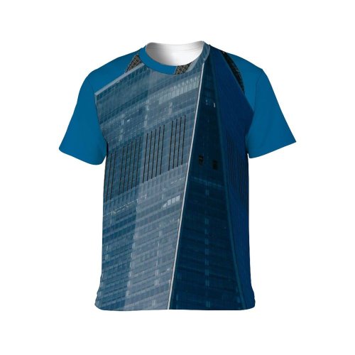 yanfind Adult Full Print T-shirts (men And Women) Architecture Attract Building Capital Center City Cloudless Construction Contemporary Corporate Creative Design