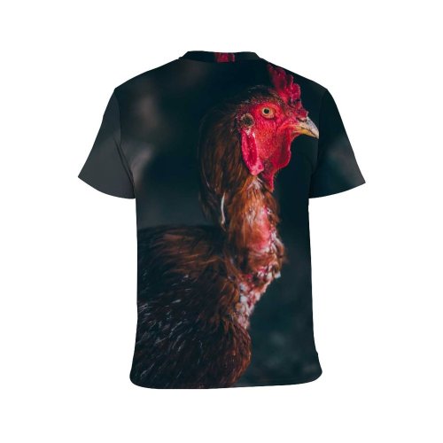 yanfind Adult Full Print T-shirts (men And Women) Bird Farm Chicken Portrait Hen Outdoors Wildlife Feather Profile Poultry Avian