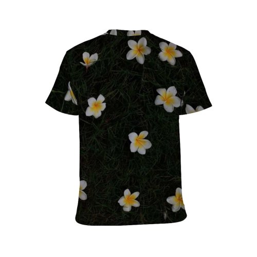 yanfind Adult Full Print T-shirts (men And Women) Field Summer Garden Grass Leaf Flower Decoration Outdoors Wild Flora Growth Beautiful